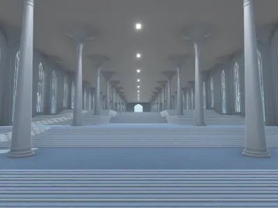 Sci-Fi Hall 3D model