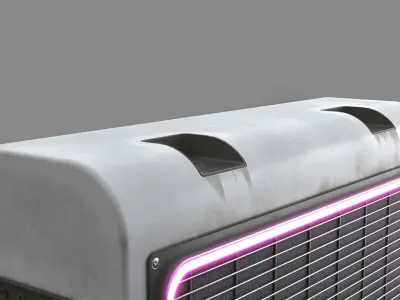 Sci-Fi Cyberpunk Air Conditioner Low-poly 3D model
