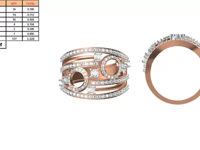 Ladies-Elegant Stone Rings For Womens 153 3D print model