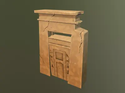 Ancient egyptian pharaohs arch low poly  Low-poly 3D model