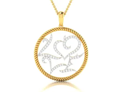 Solitaire Pendants  3D print model 6