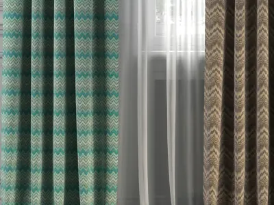 Curtain Set 213 3D model