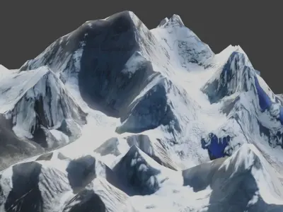 Lhotse Mountain Low-poly 3D model
