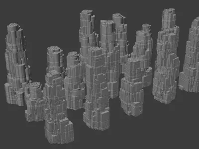 Buildings Asset - All Shapes 3D model