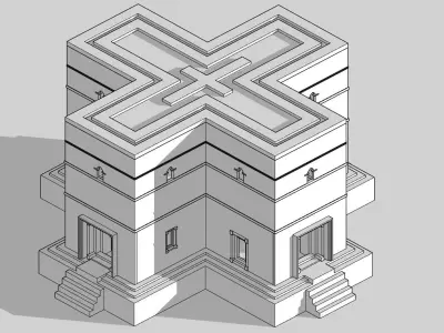 Temples Kit 3D Low-poly 3D model