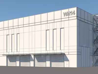 Industrial Warehouse Exterior 17 3D model