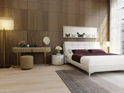 Interior Bedroom design scene 07 3D model