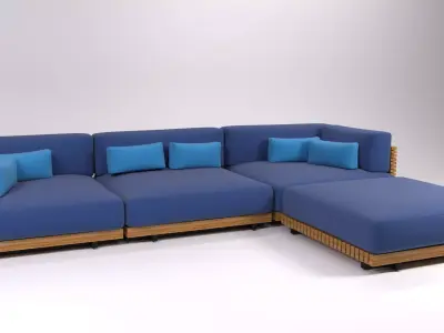 Modular outdoor sofa 3D model