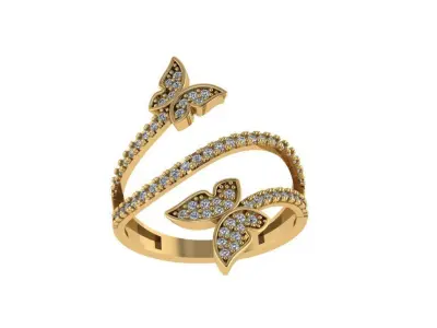 Light Butterfly Ring Collections  3D print model
