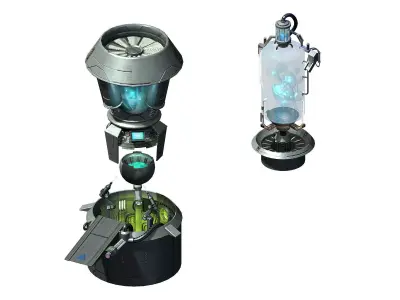 Machinery - Floor Light 02 3D model