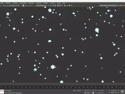 Snow animated Low-poly 3D model