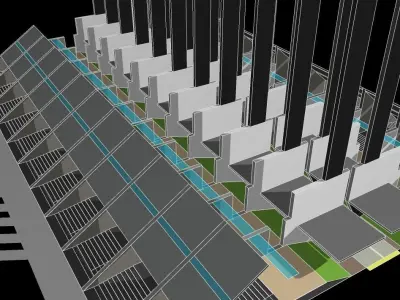 Futuristic Building Monument volume 3D model