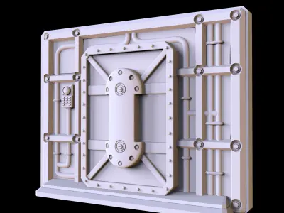 DOOR 9 - SCI FI DOOR - PRINTABLE 3D MODEL 3D print model