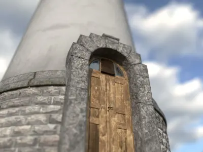 Stumholmen Light-house V2 Low-poly 3D model