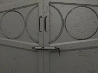 Low poly Gate metal Low-poly 3D model