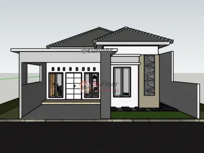 House 9x15m code 408 - Sketchup 3D model
