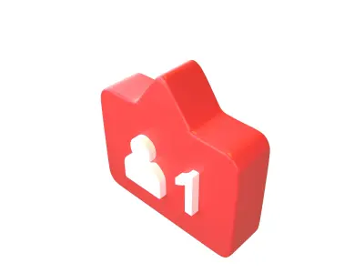 Socail Media Follower v2 001 Low-poly 3D model
