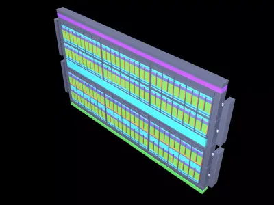 GPU Pascal GP100 Architecture v1 002 Low-poly 3D model