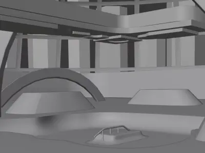 Skate Park Low-poly 3D model