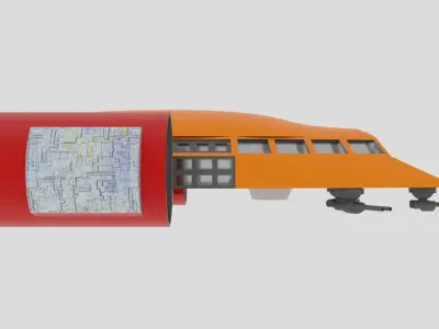 Jupiter - 300 Spaceship  Low-poly 3D model