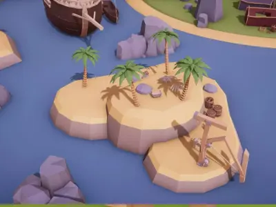 Low Poly Megapack 2in1 v1 - Unity  Low-poly 3D model