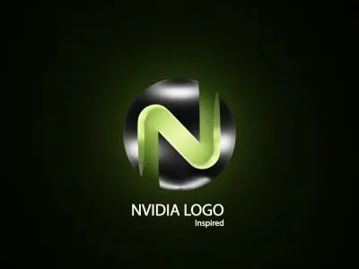 Nvidia concept Abstract Cube Logo customized Text with studio Free 3D model
