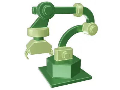 Fabulous Robot Arm Toy Low-poly 3D model