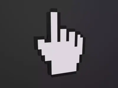 Cursor Hand 3D Model Low-poly 3D model