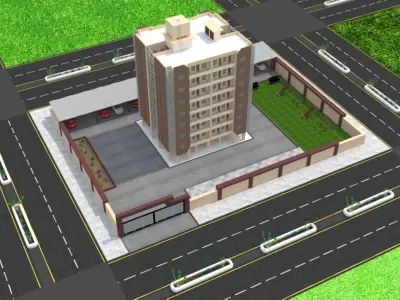 Exterior Design ED02 Low-poly 3D model