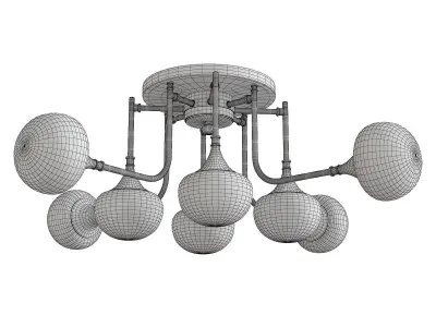 Fleming LED Semi Flushmount Low-poly 3D model