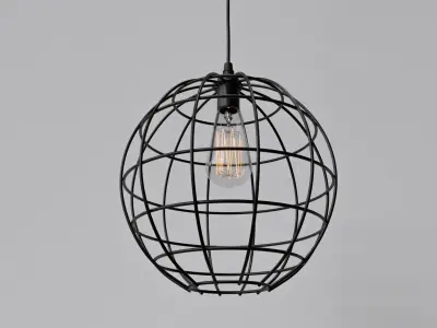 Cage Pendant Light 02 3D model