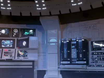 Sci-fi Control Room 3D model