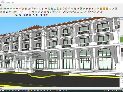 Hotel Master plan society urban design 3D model