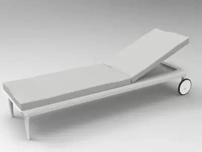 Sun Lounger Low-poly 3D model