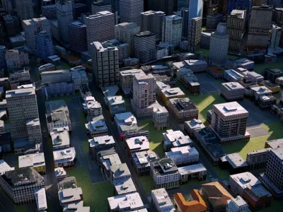 City 28 Low-poly 3D model