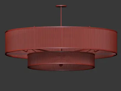 Marais Linear and Marais Round Chandelier Set 3D model