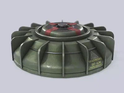 Sci fi land mine Low-poly 3D model