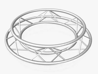 Circle Triangular Truss Full diameter 150cm  Free 3D print model