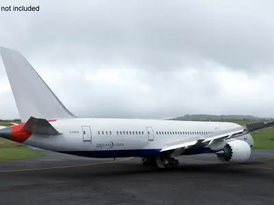  Commercial Jet Airliner Boeing 787-8 Rigged for Maya 