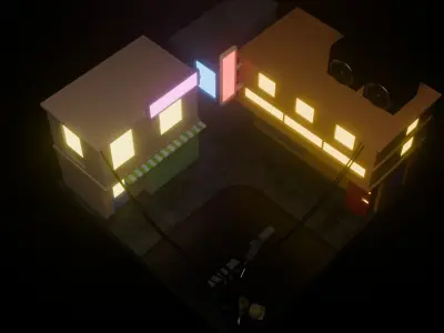 Low Poly City Pack Low-poly 3D model Low-poly 3D model