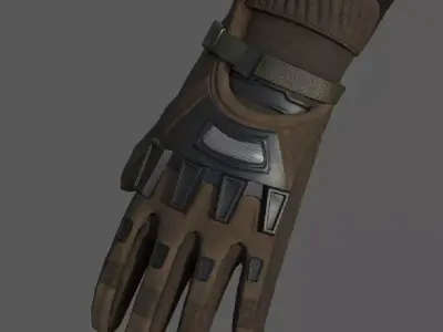 Gloves Sci-fi military fantasy combat military  Low-poly 3D model