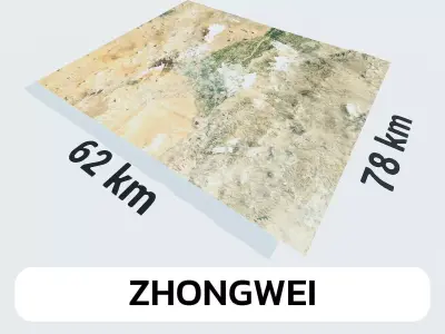 Zhongwei China City Landscape 3D Model 3D model