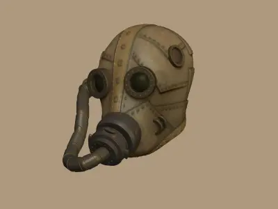 Wasteland Mask 01 - Sci-Fi Character Costume Low-poly 3D model