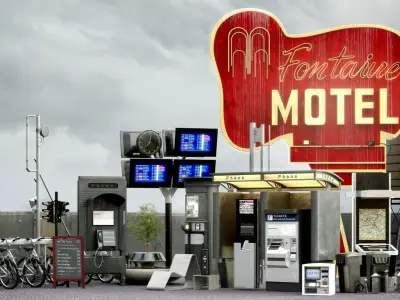 Archmodels vol 162 - street props models 3D model