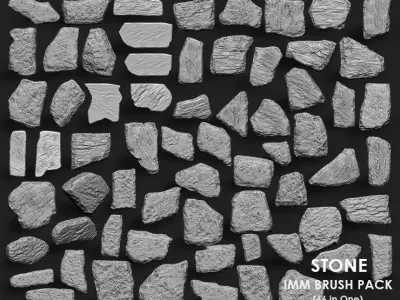 Stone IMM Brushes 66 in one Vol1 3D model