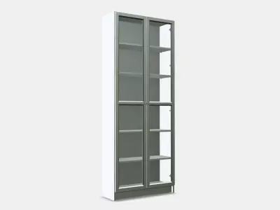 BILLY bookcase with glass doors 3D model