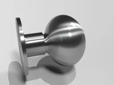 Brushed Chrome Doorknob 3D model
