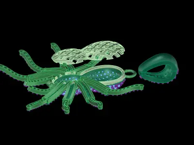 Spider Pendant Lord Ganesh 3d model 3D print model