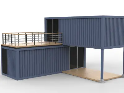 Shipping Container Houses  3D model