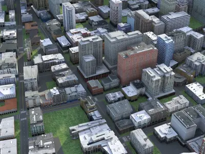 City 109 Low-poly 3D model